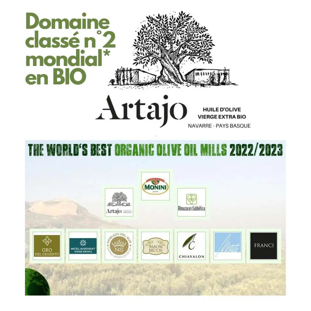 Topklasse olijfolie | Domaine Artajo nummer 2 in de wereld voor ORGANISCHE olijfolie door WBOO 2023