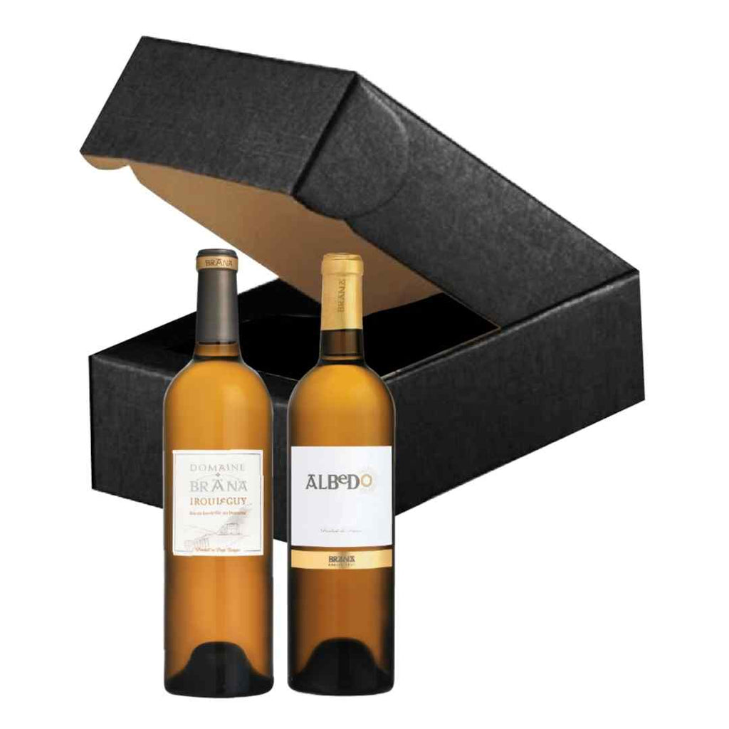Geschenkdoos duo van witte wijn Brana du Pays Basque