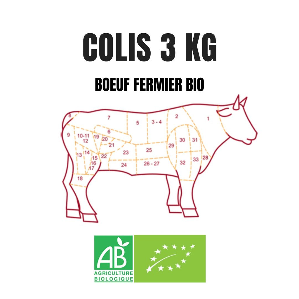 Pakket #2 Biologisch rundvlees 3kg van Ferme BIOTZEKO - La Bastide-Clairence / Basse Navarre - Nederland - FRESKOA STORE