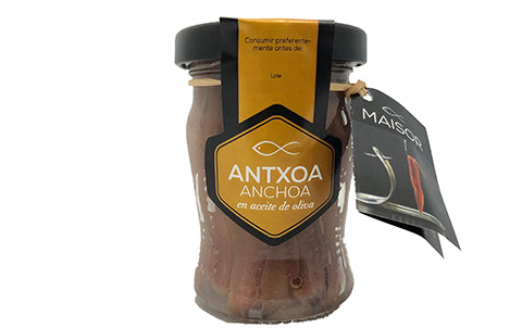Cantabrische ansjovisfilets in olijfolie, 80 g van MAISOR - Getaria / Gipuzkoa - Nederland - FRESKOA STORE